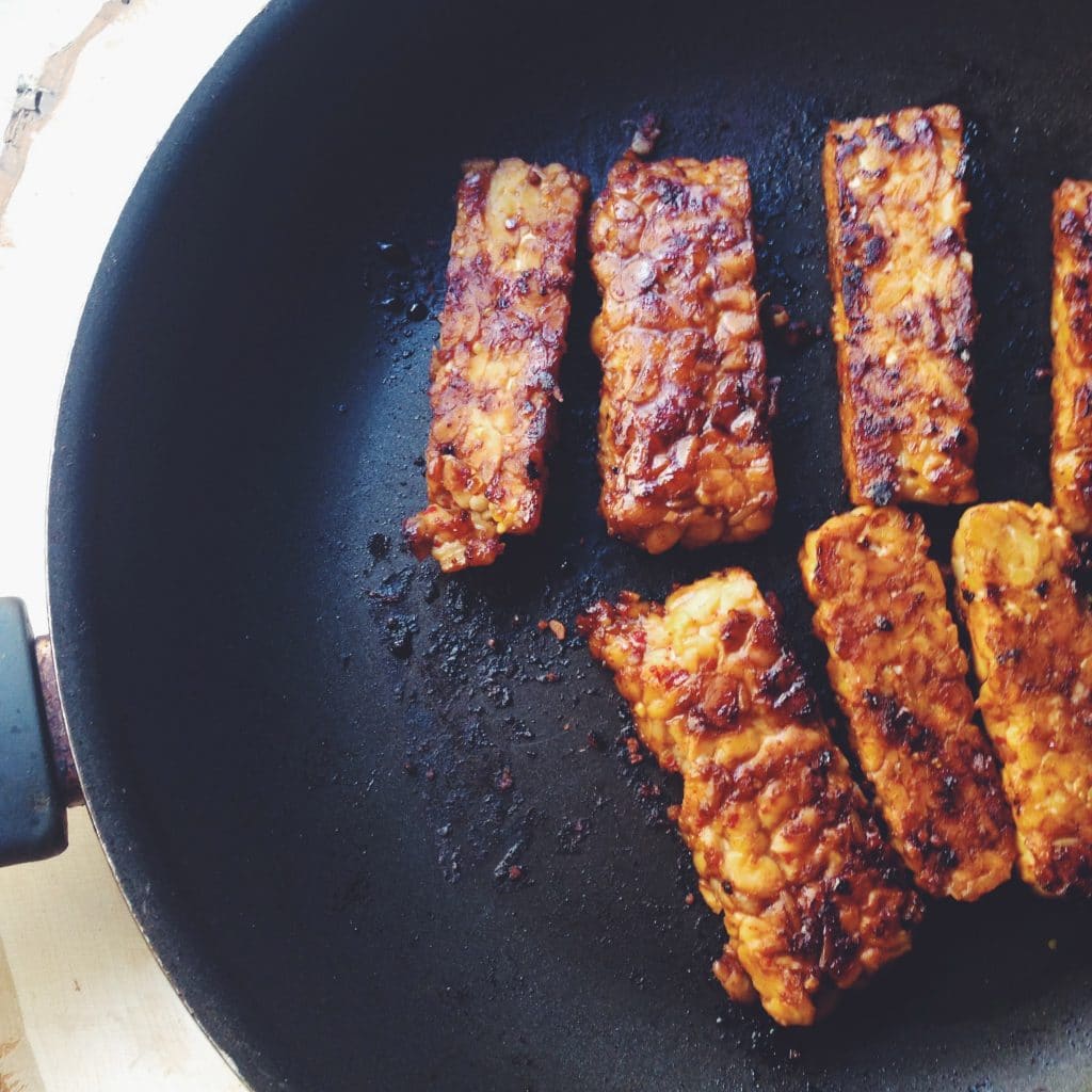 Korean BBQ tempeh sandwich