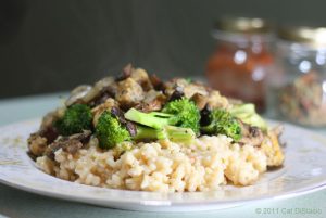 Barley Brown Rice Risotto With Broccoli And Mushrooms