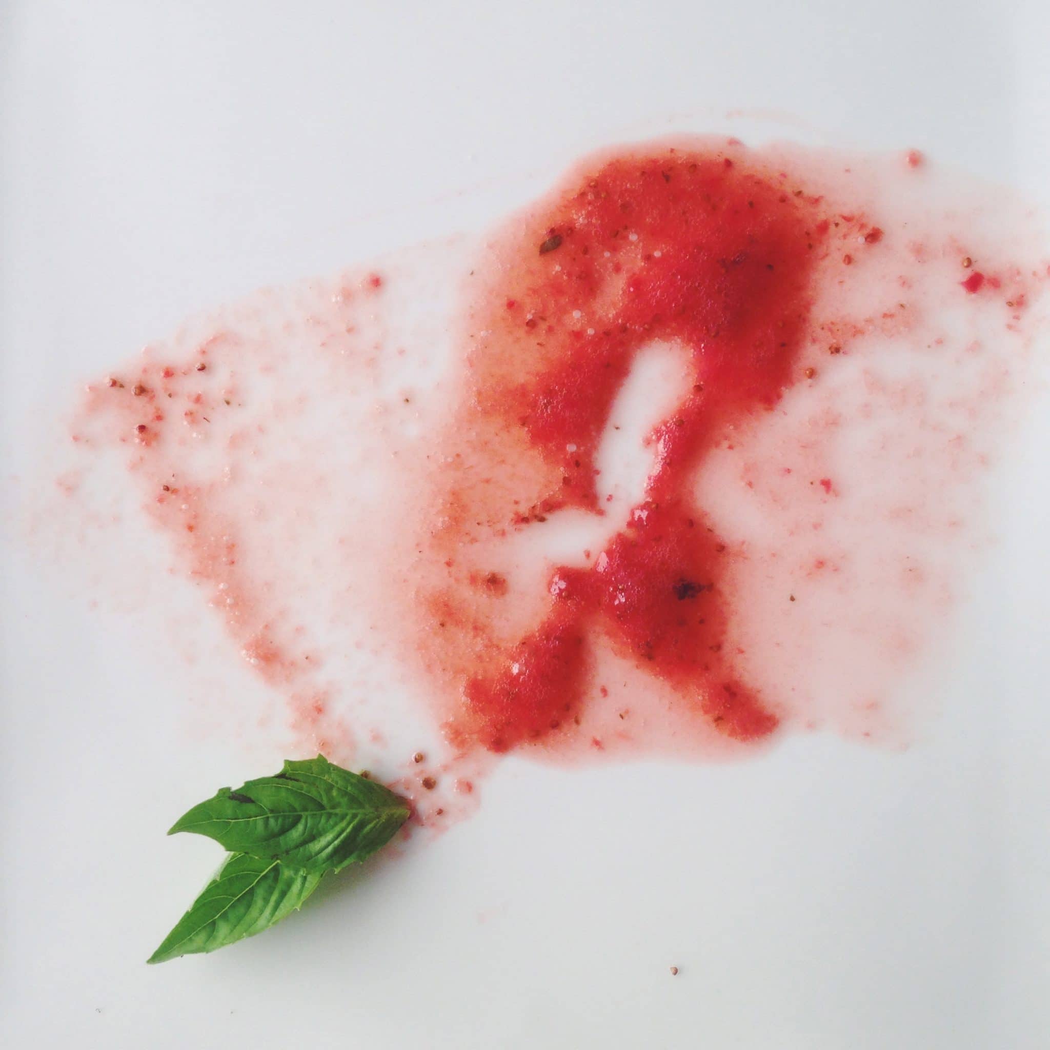 Strawberry+Basil Popsicle