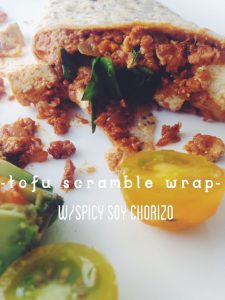 Tofu Scramble Wrap W/spicy Soy Chorizo