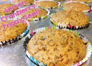 Lemon Cranberry Poppy Seed Muffins