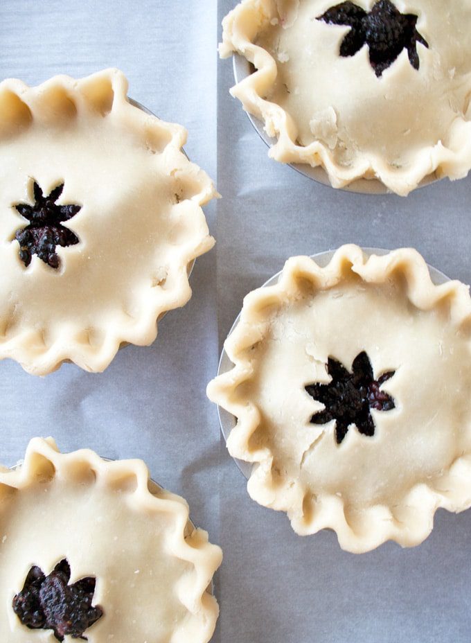 Mini Blackberry Pies | A Happy Food Dance