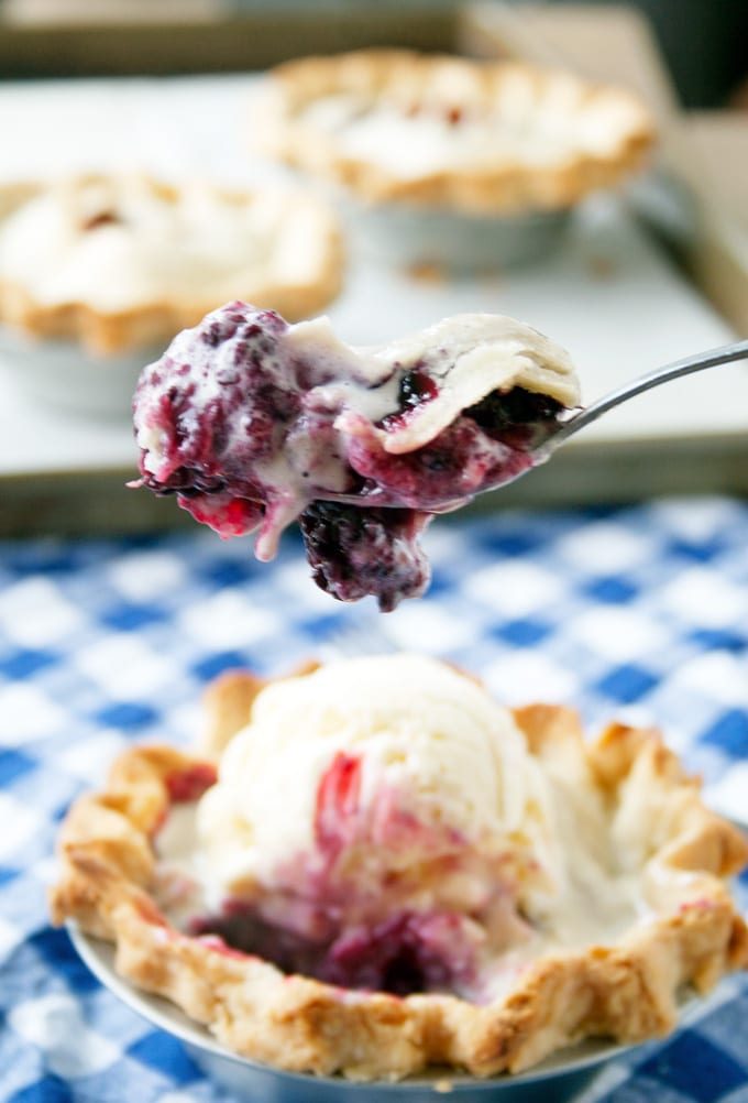 Mini Blackberry Pies | A Happy Food Dance