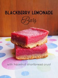 Blackberry Lemonade Bars With Hazelnut Shortbread Crust