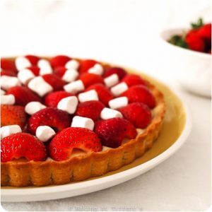 {Laduree’s Fresh Strawberry And Marshmallow Tart (from Dorie Greenspan)}