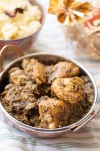 Palak Chicken (Pan-fried Chicken In Spinach Sauce)