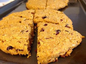 Pumpkin Packed Scones… With Craisins, Pecans And Coconut, Oh My!