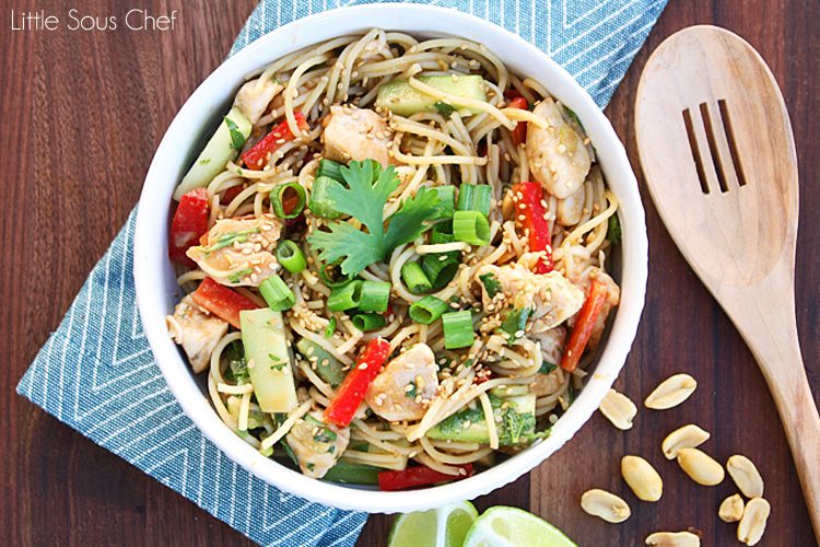 Thai Peanut Noodles and Chicken