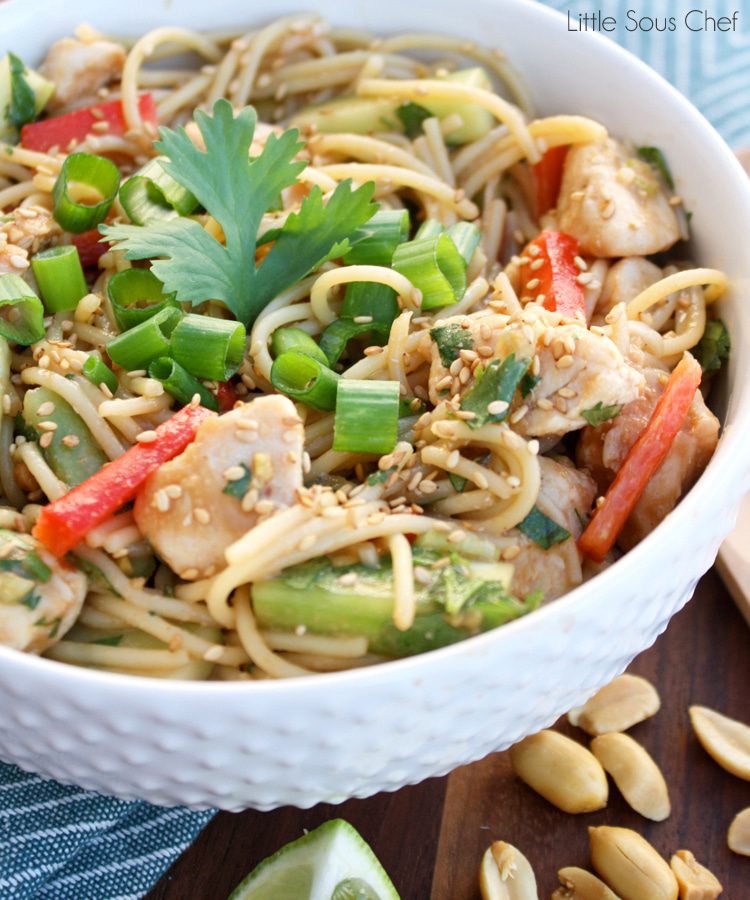 Thai Peanut Noodles and Chicken