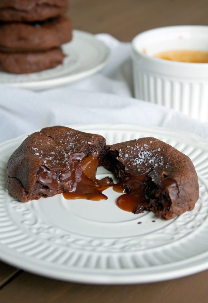 Triple Chocolate And Salted Caramel Cookies
