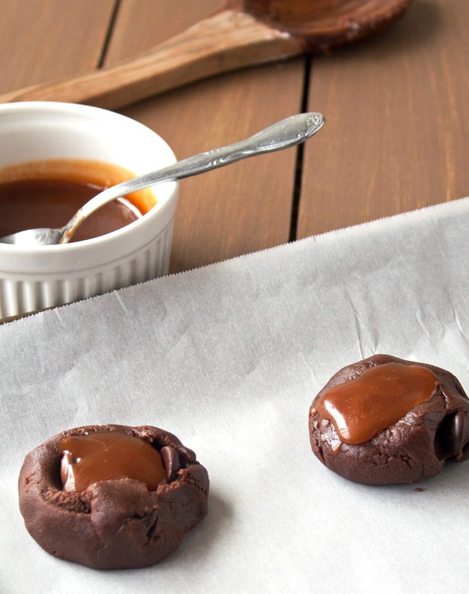 Triple Chocolate and Salted Caramel Cookies