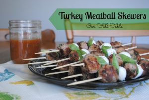 Turkey Meatball Skewers