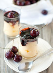 Balsamic Cherry Tapioca Parfaits