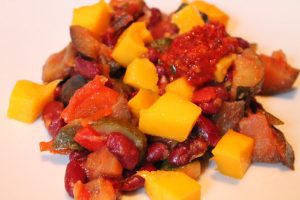 Colourful Bean Ratatouille With Fresh Mango