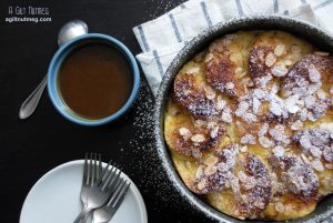 Almond Bread Pudding & Salted Caramel Sauce