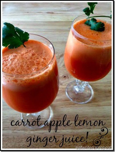 Carrot Apple Lemon Ginger Juice