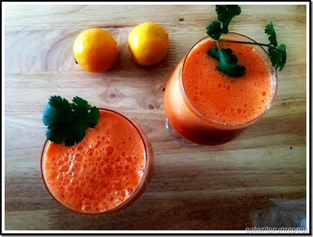 eatwriterunrepeat.com || carrot apple lemon ginger juice 3