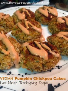 Easy Thanksgiving Appetizer - Pumpkin Chickpea Cakes