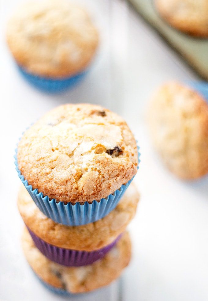 super moist chocolate chunk muffins | ahappyfooddance.com