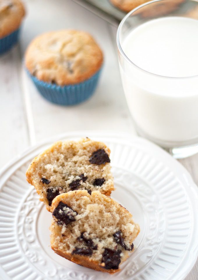 super moist chocolate chunk muffins | ahappyfooddance.com