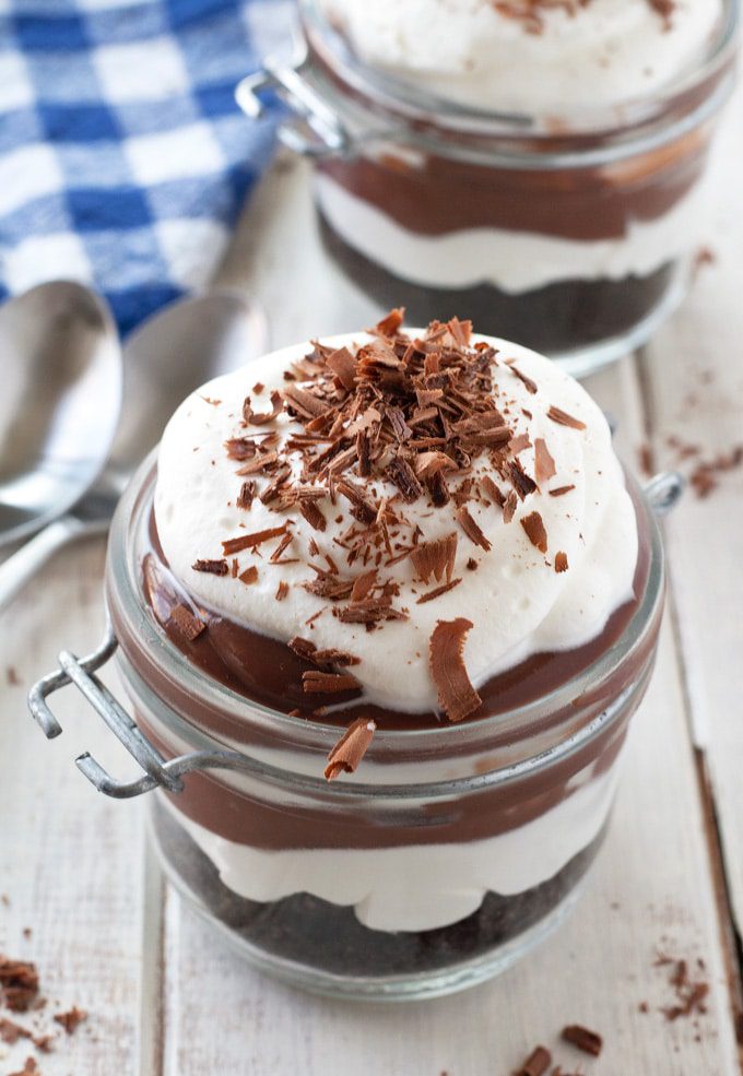 Chocolate Pudding Pie In A Jar