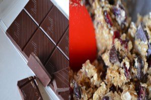 Chocolate Cherry Oatmeal Cookies | Granola like Oatmeal Cookies, 70% chocolate, dried cherries = pure awesomeness 