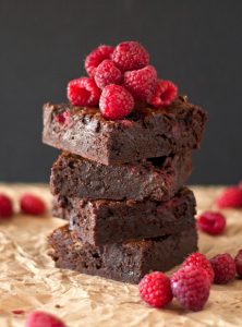 Dark Chocolate And Raspberry Brownies