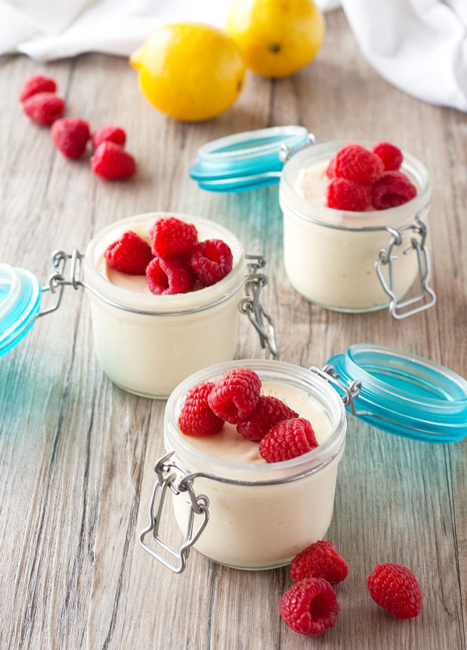 easy, fresh lemon mousse topped with fresh fruit | ahappyfooddance.com