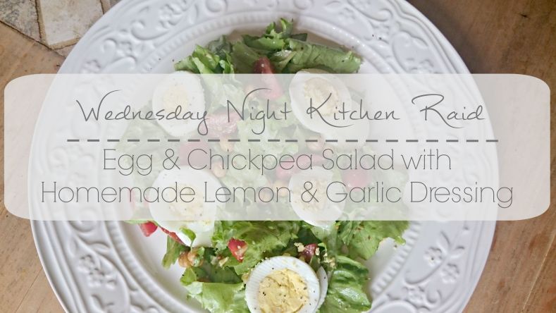 Egg & Chickpea Salad With Homemade Lemon & Garlic Vinaigrette Dressing