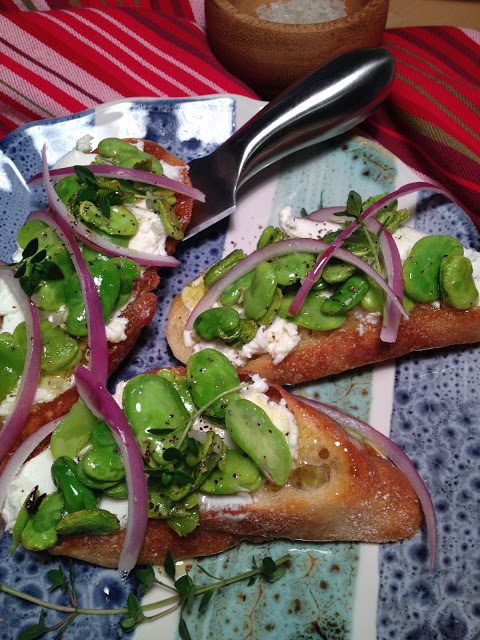 Fava Bean Crostini | Cooking Goals