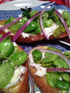 Fava Bean Crostini