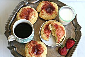 Scrumptious Scones With Strawberry Jam