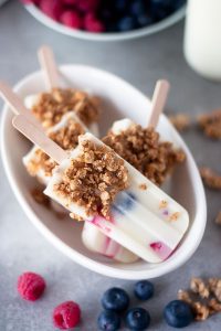Fruit And Granola Breakfast Popsicles