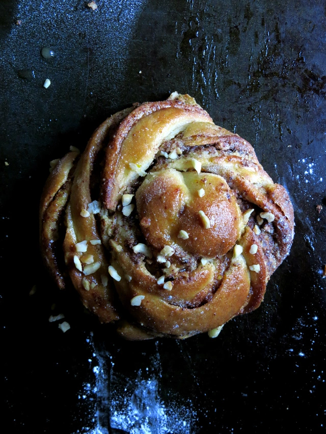 Chocolate And Hazelnut Butter Buns With Orange Glaze