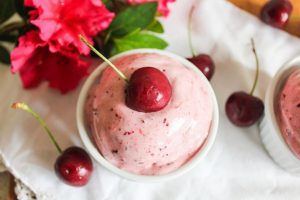 Heathy Two-Ingredient Cherry Ice-Cream