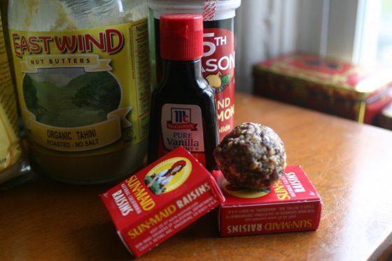 Healthy cookie raw raisin ball 