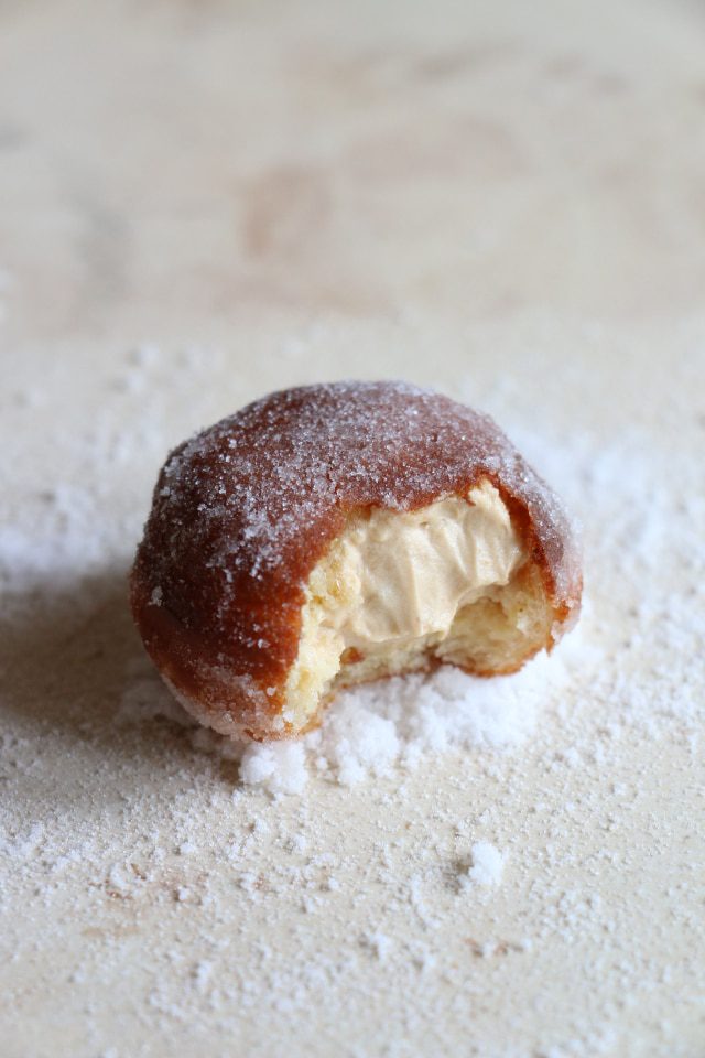 Salted Caramel Brioche Doughnuts