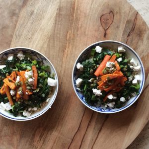 Maple Carrots With Bone Broth Greens