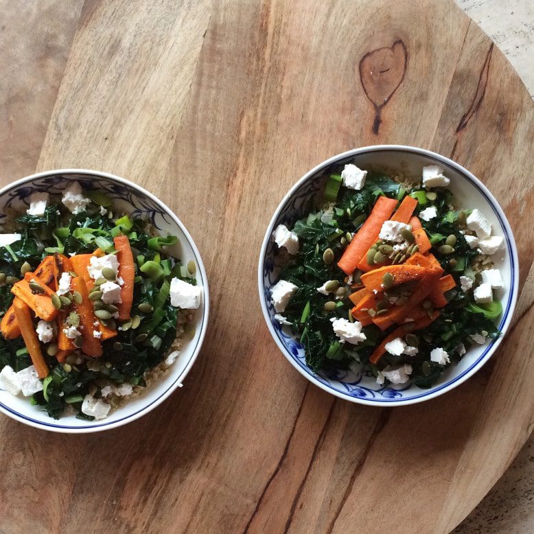 Maple Carrots With Bone Broth Greens