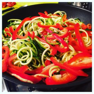 Avocado Cream & Shredded Chicken Courgetti