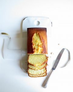 Lemon Loaf Cake With Elderflower Syrup