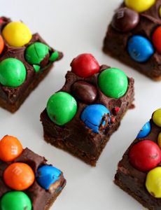 Malted Fudge M&M Bars