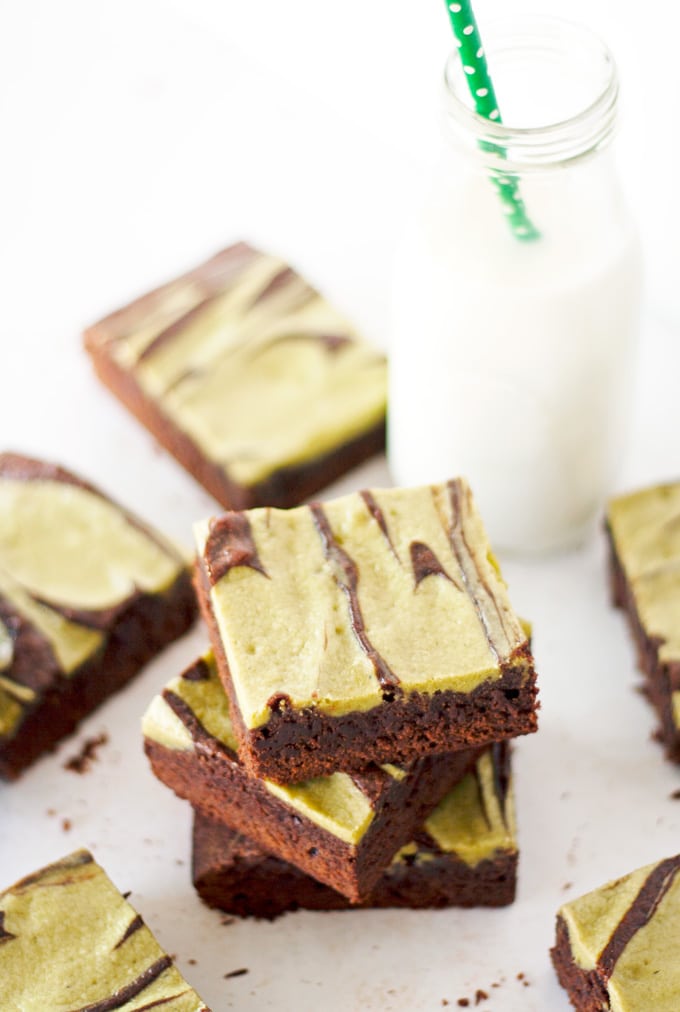 matcha green tea latte brownies | ahappyfooddance.com