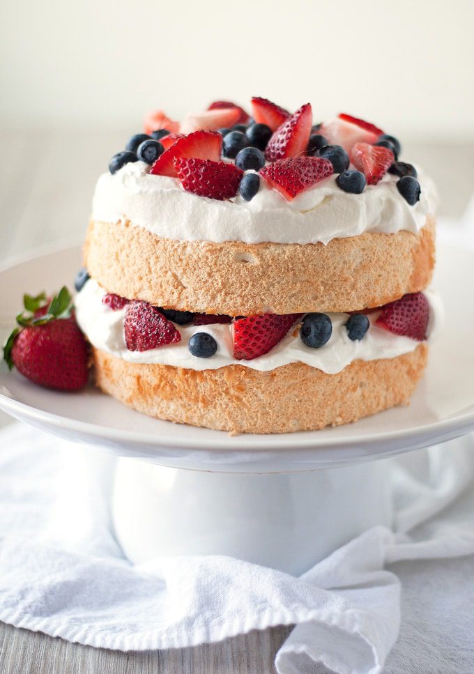 mini angel food cake | ahappyfooddance.com