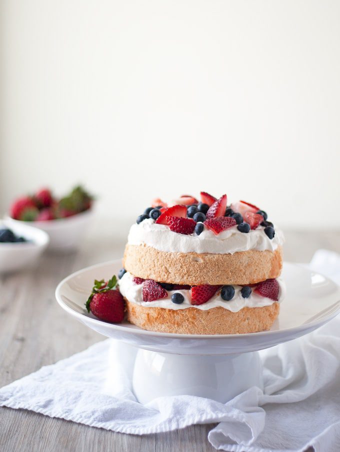 mini angel food cake | ahappyfooddance.com