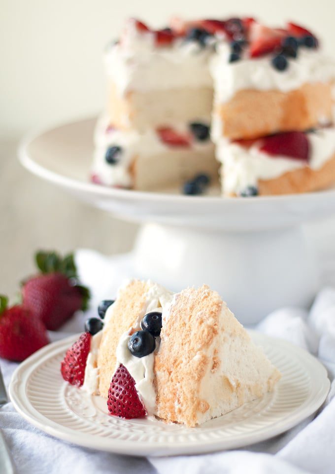 mini angel food cake | ahappyfooddance.com