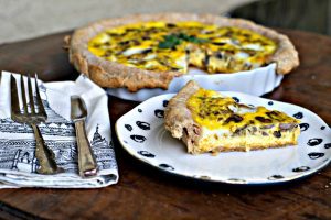 Mushroom And Green Chili Quiche