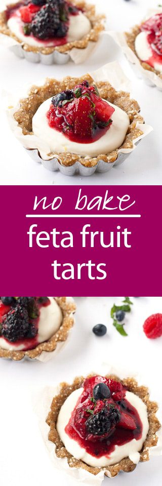 no bake feta fruit tart | ahappyfooddance.com