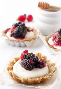 No Bake Feta Fruit Tarts