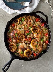 One Skillet Greek Chicken And Rice